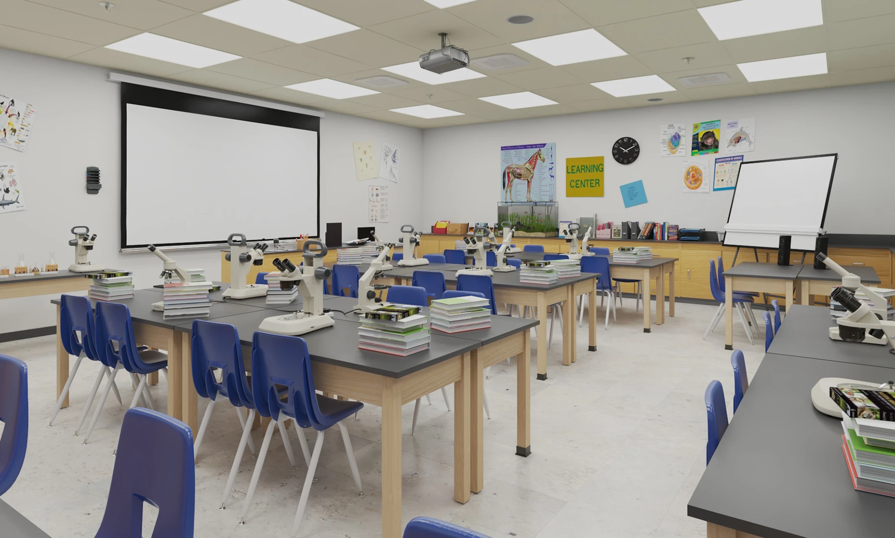 Detail School Science Laboratory Interior Architecture 3D Model_010